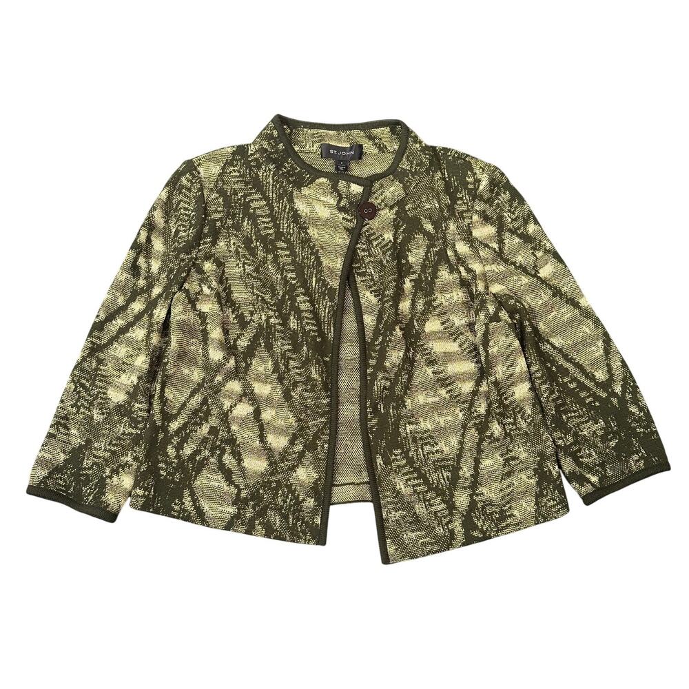 St. John Women's Wool Blend 3/4 Sleeve Blazer Size 8‎ $995